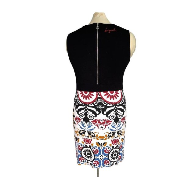 Desigual Contrast Mandala Print Shift Dress - Picture 3 of 5